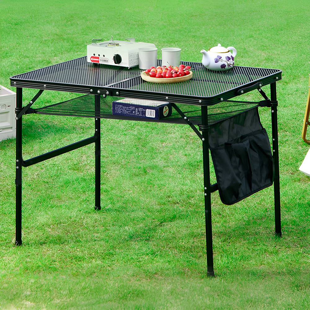 A Lightweight Foldable Lazy Person Camping Table, Portable Outdoor Picnic Table With Storage Net Bag, Easy Fold , Suitable For Camping, Hiking, Sketching, And Fishing