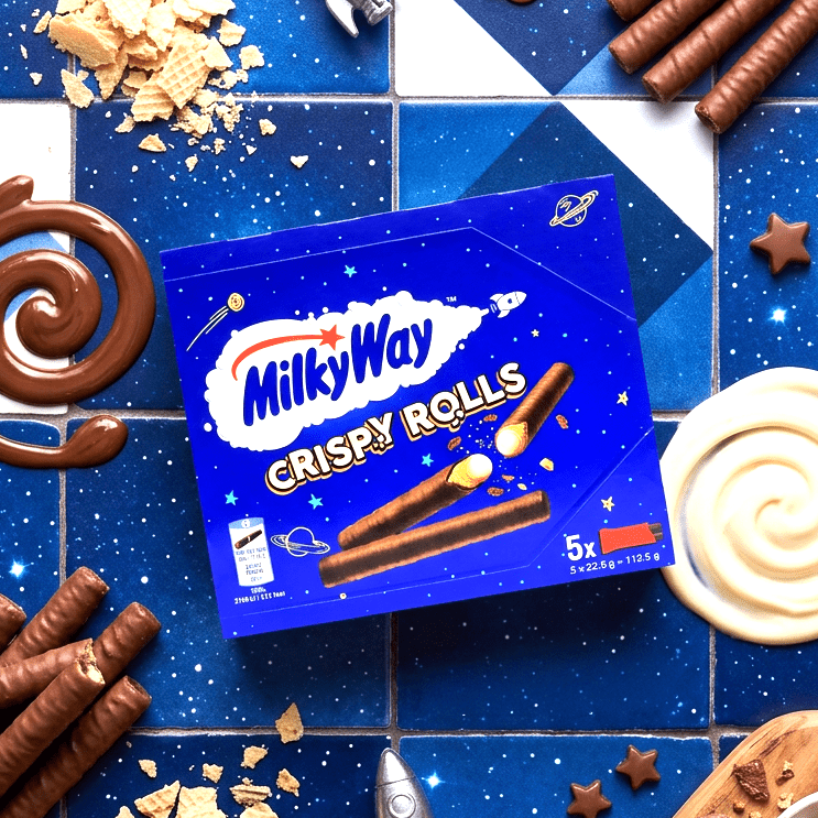 Image of Milky Way Crispy Rolls Crispy Wafer Rolls With Light Milk Cream Filling And Milk Chocolate Coating 112.5 G