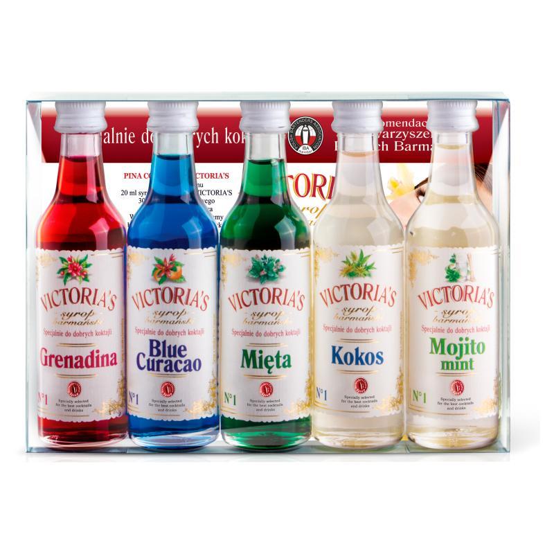 Victoria's Bartending Syrups For Drinks, 5 X 50 Ml