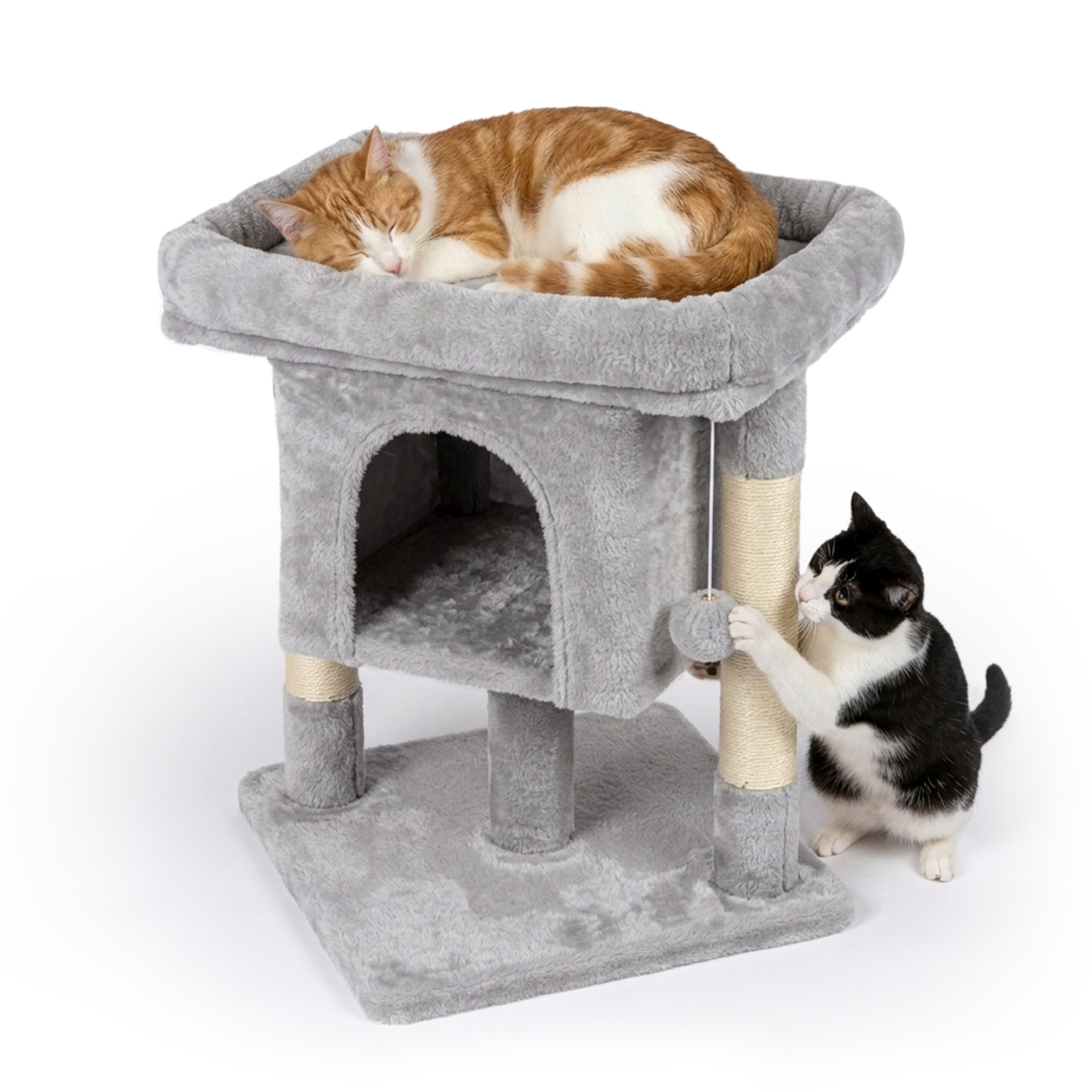 Scratching Post In Light Gray - (w)52.5 X (h)60 X (d)41 Cm