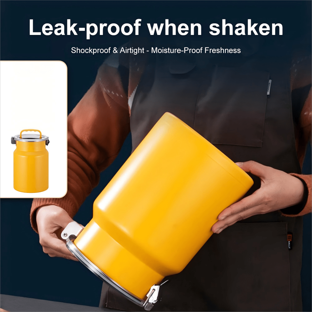 Stainless Steel Food Container Airtight Food Container 5l - Stainless Steel Kitchen Storage Canister For Flour, Rice & Coffee - , Moisture-proof Pantry Organiser