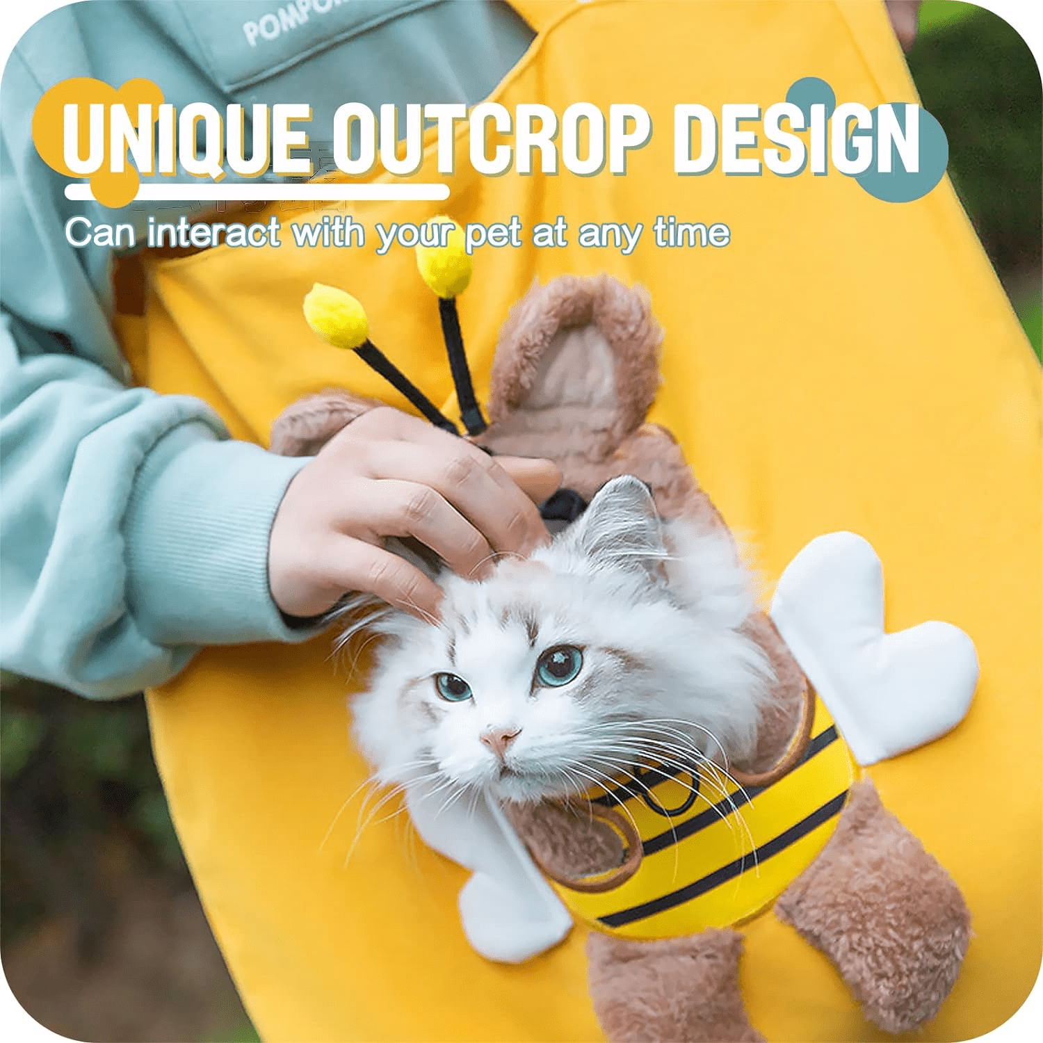 Geantă de transport pentru animale de companie, tip rucsac, din pânză – Geantă de călătorie drăguță și confortabilă