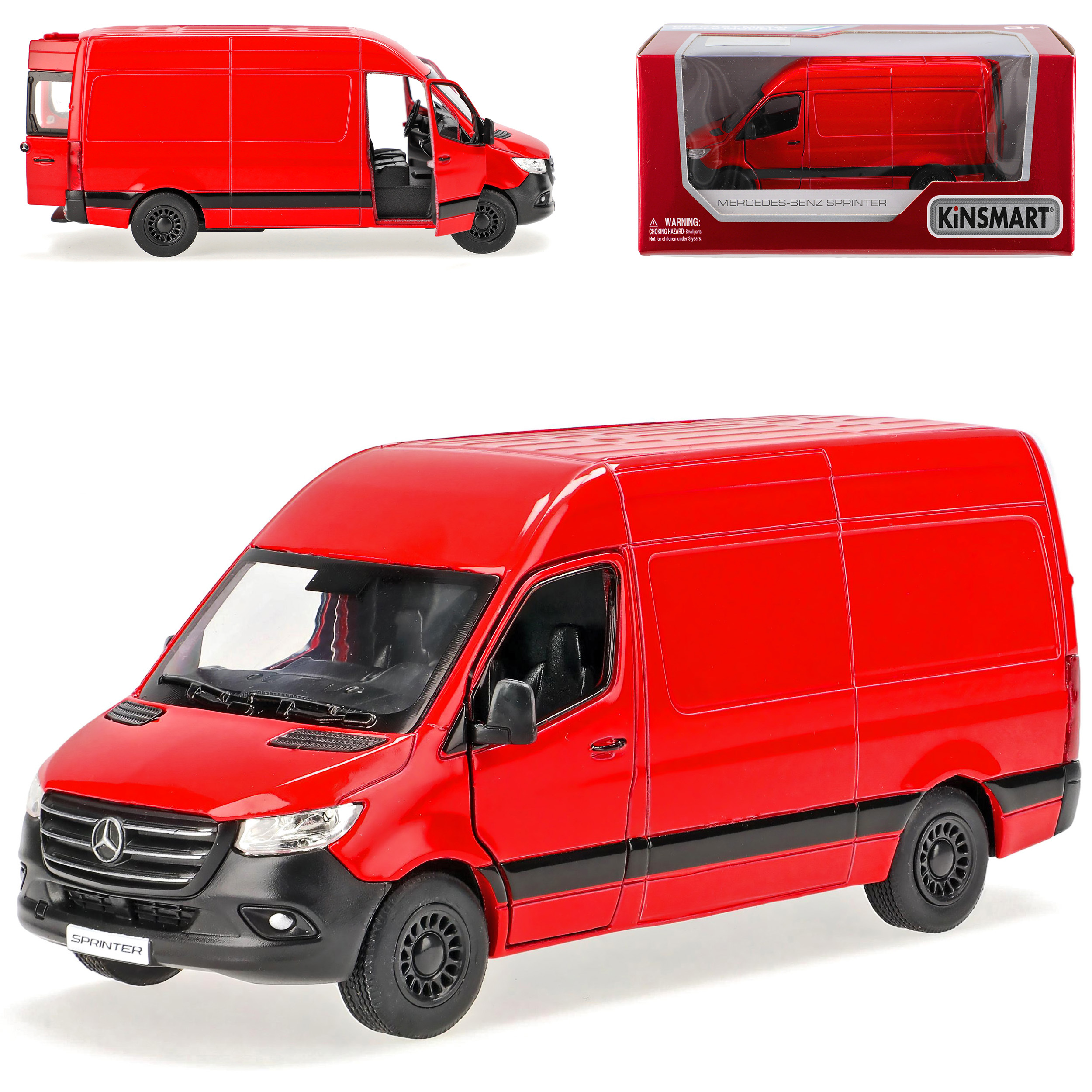 Mercedes- Cs30 W907 W910 Transporter Box Van Red 3rd Generation From 2018, . 1/43 Or 1/36 Scale Model Car