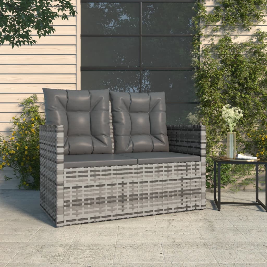 Vidaxl Garden Bench Seat Bench Park Bench Bank Terrace Bank Garden Furniture Poly Rattan