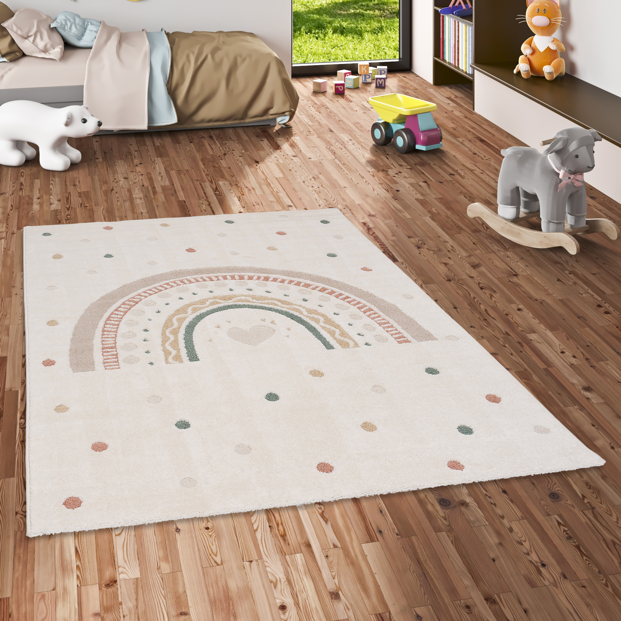 Kids' Carpet - Soft, Colorful & Easy To Clean - 1650 G/m² Total Weight - Made Of 100% Polypropylene - . 11 Mm Pile Height - Tested According To Öko-tex - Ideal For & Play Areas