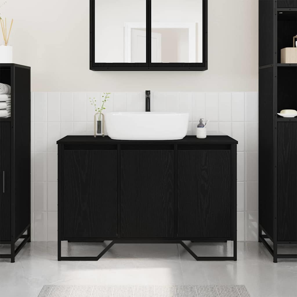 Image of Washbasin Cabinet 91x35x60 Cm Wooden Material Solution For Bathroom Furniture Cabinet With Door Contemporary