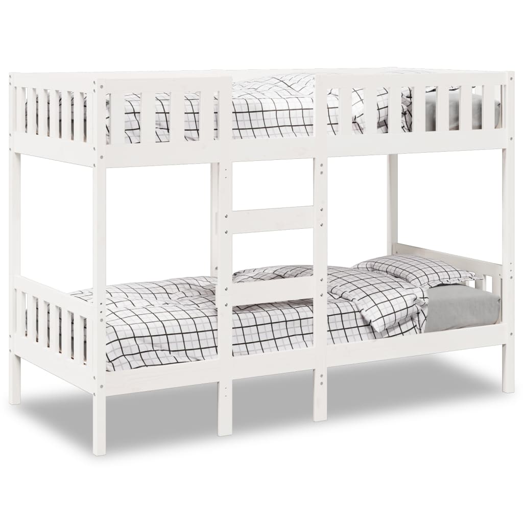 Furniture set, Bunk Bed White 90x200 cm Solid Wood Pine