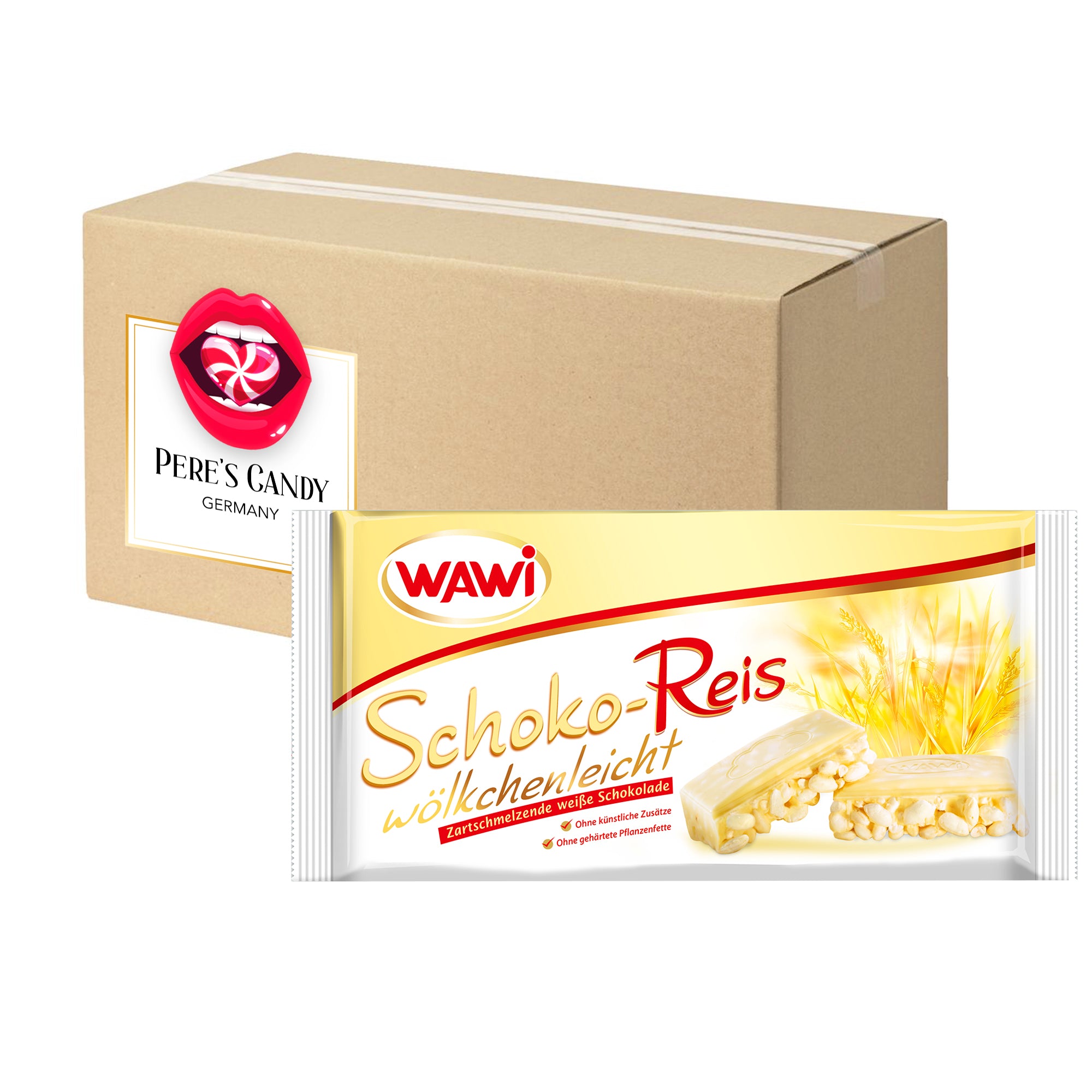 Wawi White Chocolate Rice Bar 3 X 200g - White Chocolate With Puffed Rice And Crispies