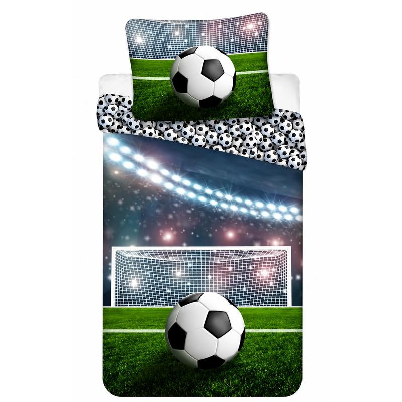 Image of Football Bedding Set, 2-piece, 135x200 Cm + 80x80 Cm, 100% Cotton