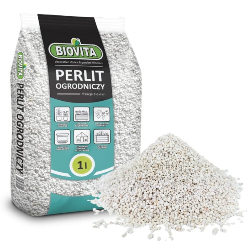 E-shop BIOVITA 1L - für Pflanzen zur Boden Substratverbesserung - 3-6mm - Bodenverbesserung - Feuchtigkeitsspeicher - Ideal für Garten & Zimmerpflanzen