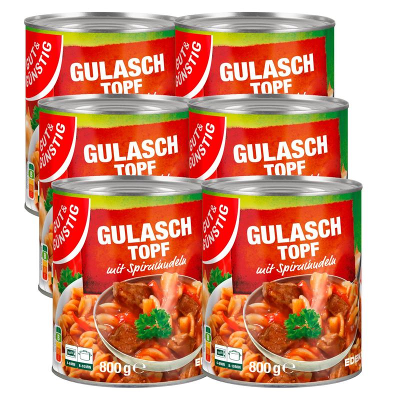 6x Good&cheap Pork Goulash Pot 800g (6x800g)
