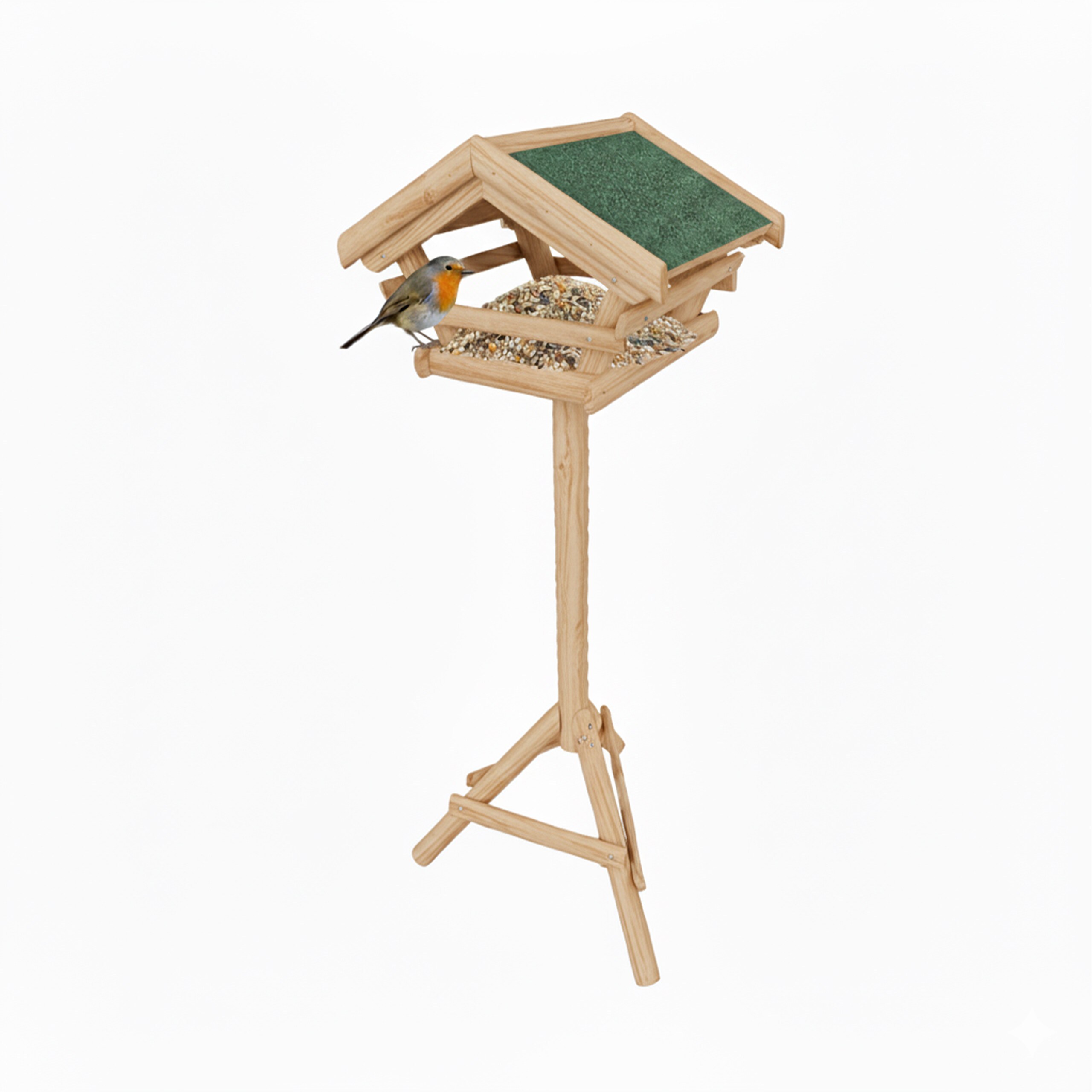 Bird Feeder In Natural - (w)37 X (h)103 X (d)28 Cm