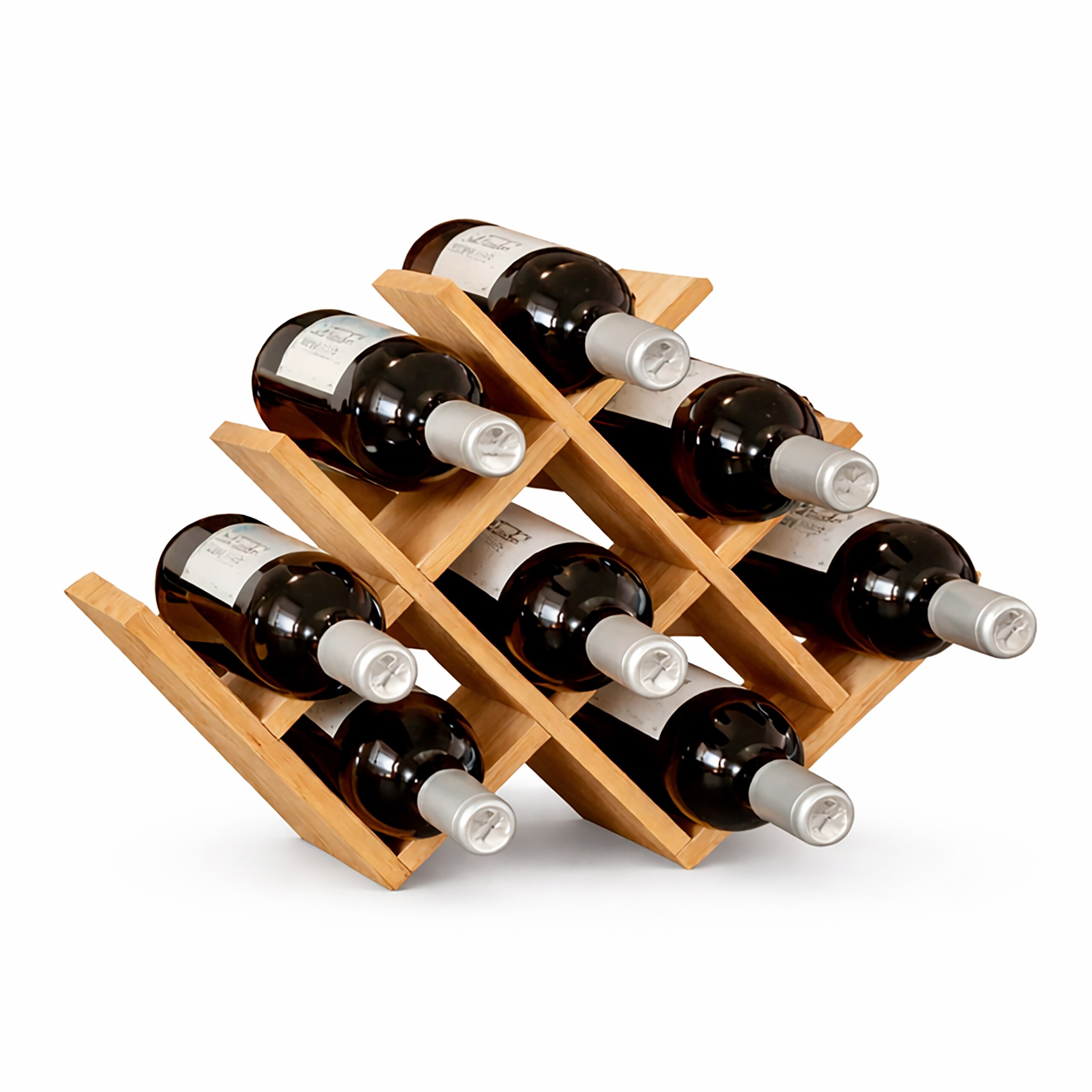 Wine Rack In Natural - (w)42.5 X (h)29 X (d)10 Cm