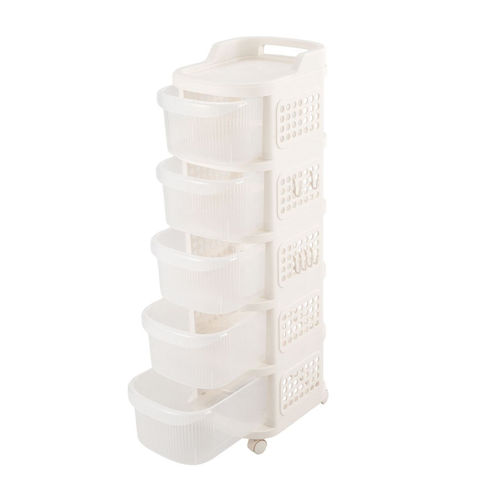 5 Layers Multipurpose Rolling Plastic Drawer Storage Cabinet