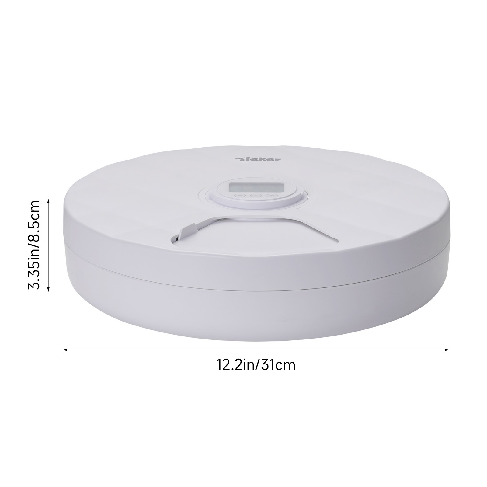 Dog Feeder Dispenser with Six Partitions, 31cm White