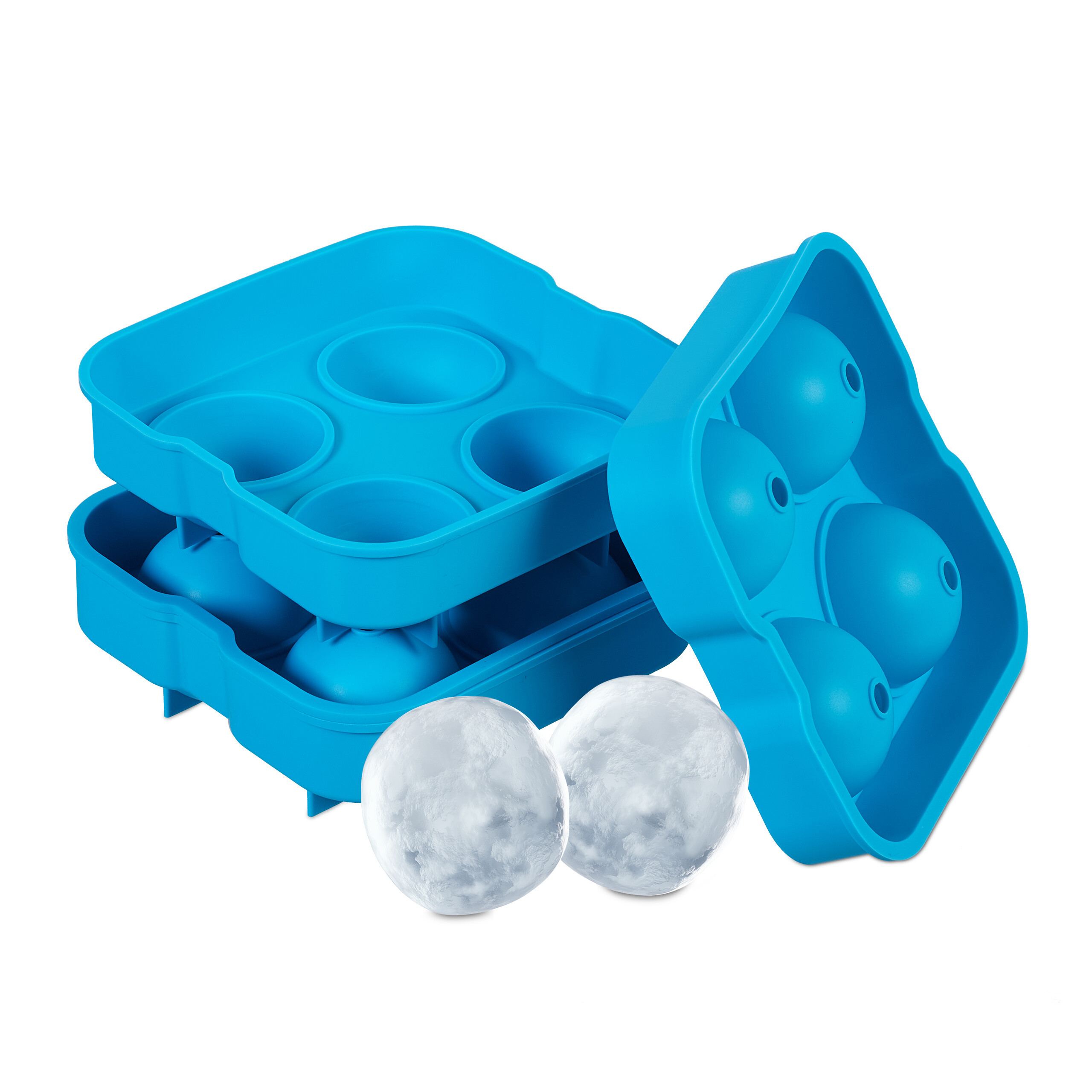 2 X Ice Cube Tray In Blue