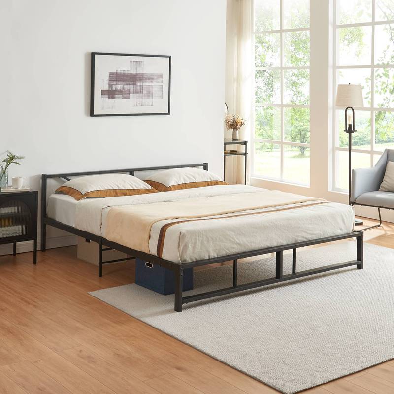 Metal Bed Meran Metal Bed Black