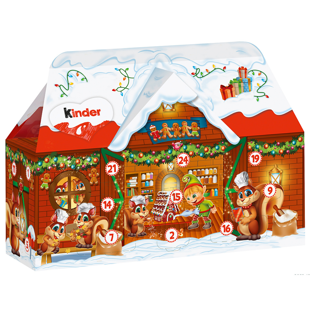 Image of Children's Advent Calendar 3d House With 24 Children's Chocolates 234g