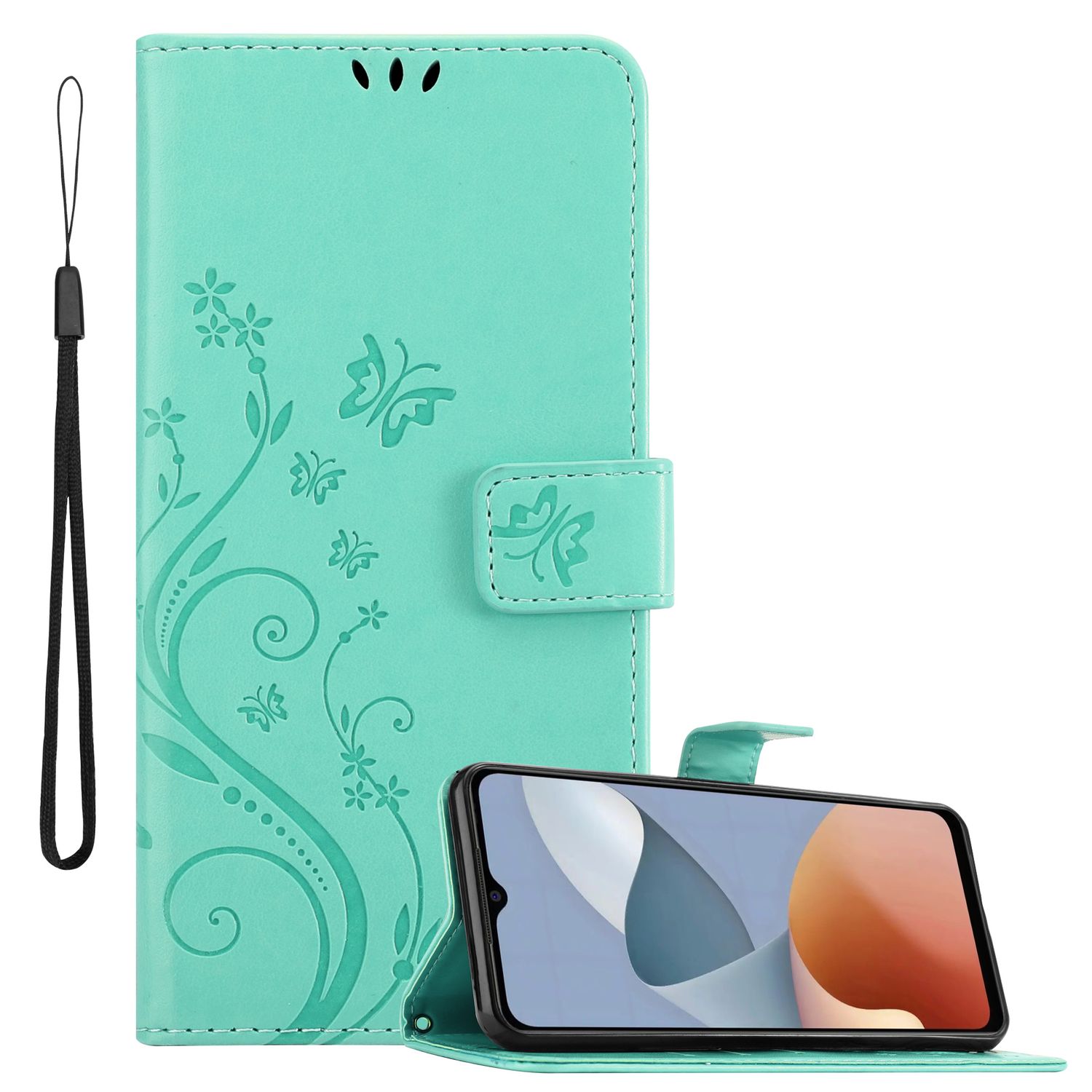 Image of Case Compatible With Zte Blade A54, Protective Case With , Magnetic Closure, Stand Function And Card Slots, Flip Case Flower Cover Case Mobile Phone Flip Case Book Bag