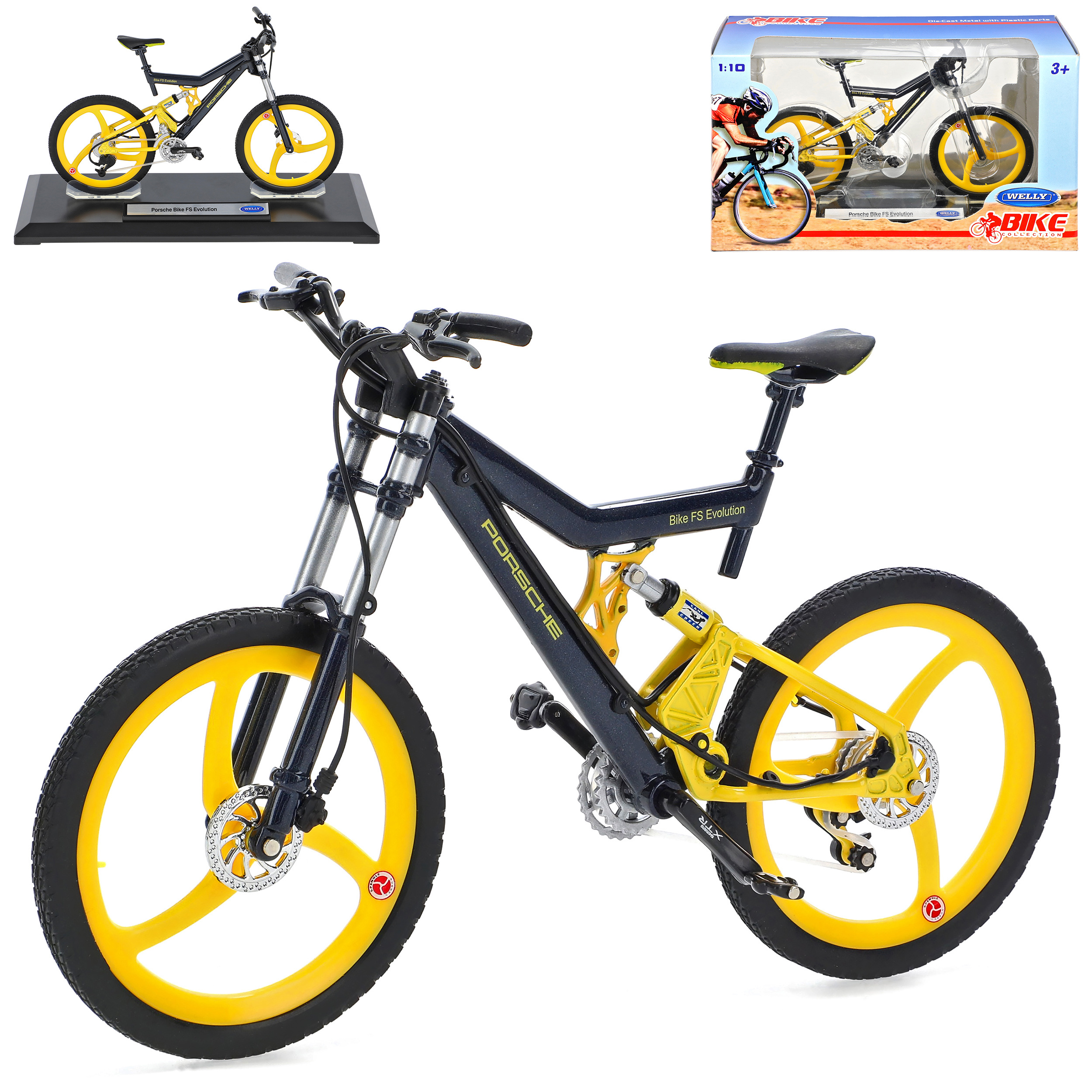 Bike Fs Evolution Gray 1/10 Welly Bicycle Model Bicycle Model