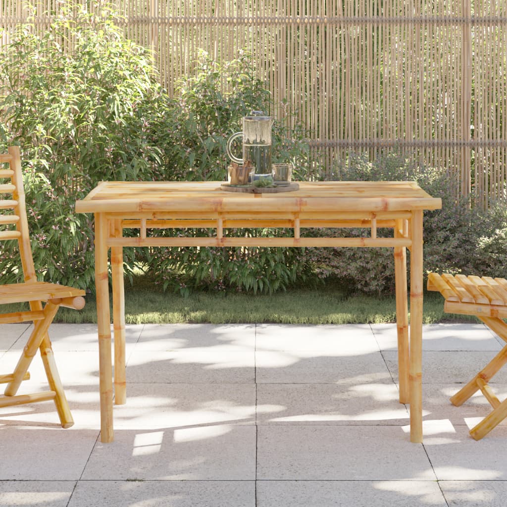 Image of Garden Dining Table 110x55x75 Cm Bamboo