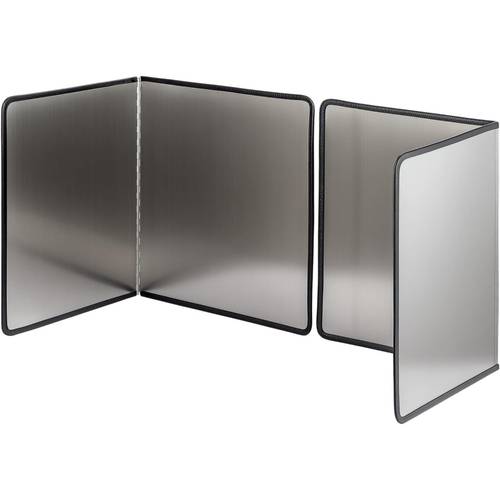 1pc heat resistant stainless steel stove splash guard nonstick oil baffle plate with thermal insulation covered edges for safe cooking durable easy kitchen gift for sleek metallic surface stove top protectors
