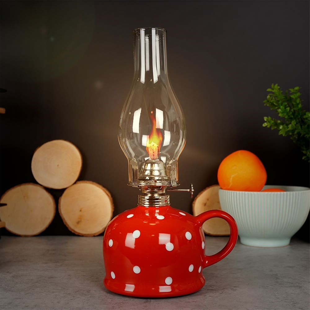 Ceramic Kerosene Lamp, 530 Ml, 28.5 Cm