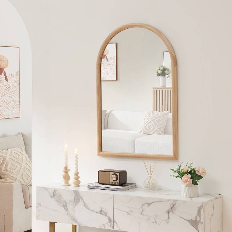 TEMU Espejo de pared Podena, espejo de baño cm, espejo decorativo natural
