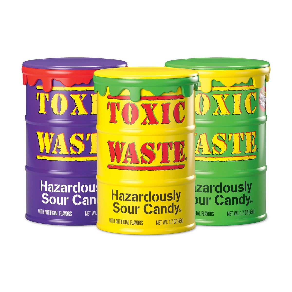 Image of 3x 42g Toxic Waste Candy – Mystery Flavor | Extremely Sour Candy | Surprise Flavor | Fruity & Ultra-sour