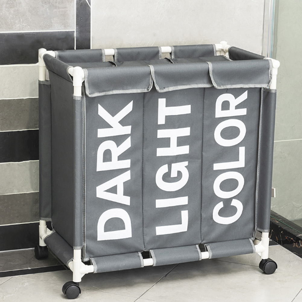 TEMU 1 Piece, Large Capacity Independent Storage Basket, Office Supplies Storage Basket, Oxford Cloth Material Laundry Basket, Movable Laundry Bucket