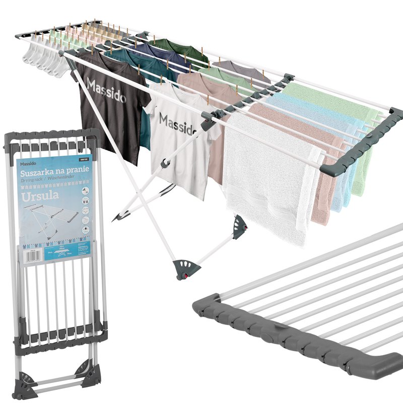 TEMU 20mb Telescopic Laundry Dryer With Wheels