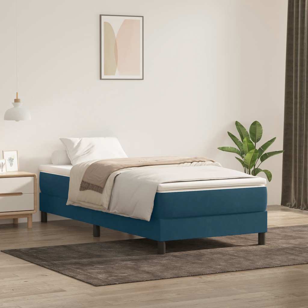 Image of Box Spring Bed Box Spring Beds Bed Bedroom Furniture Bed Frame Bed Frame Single Bed Velvet Bed Upholstered Bed Box Spring Bed Frame