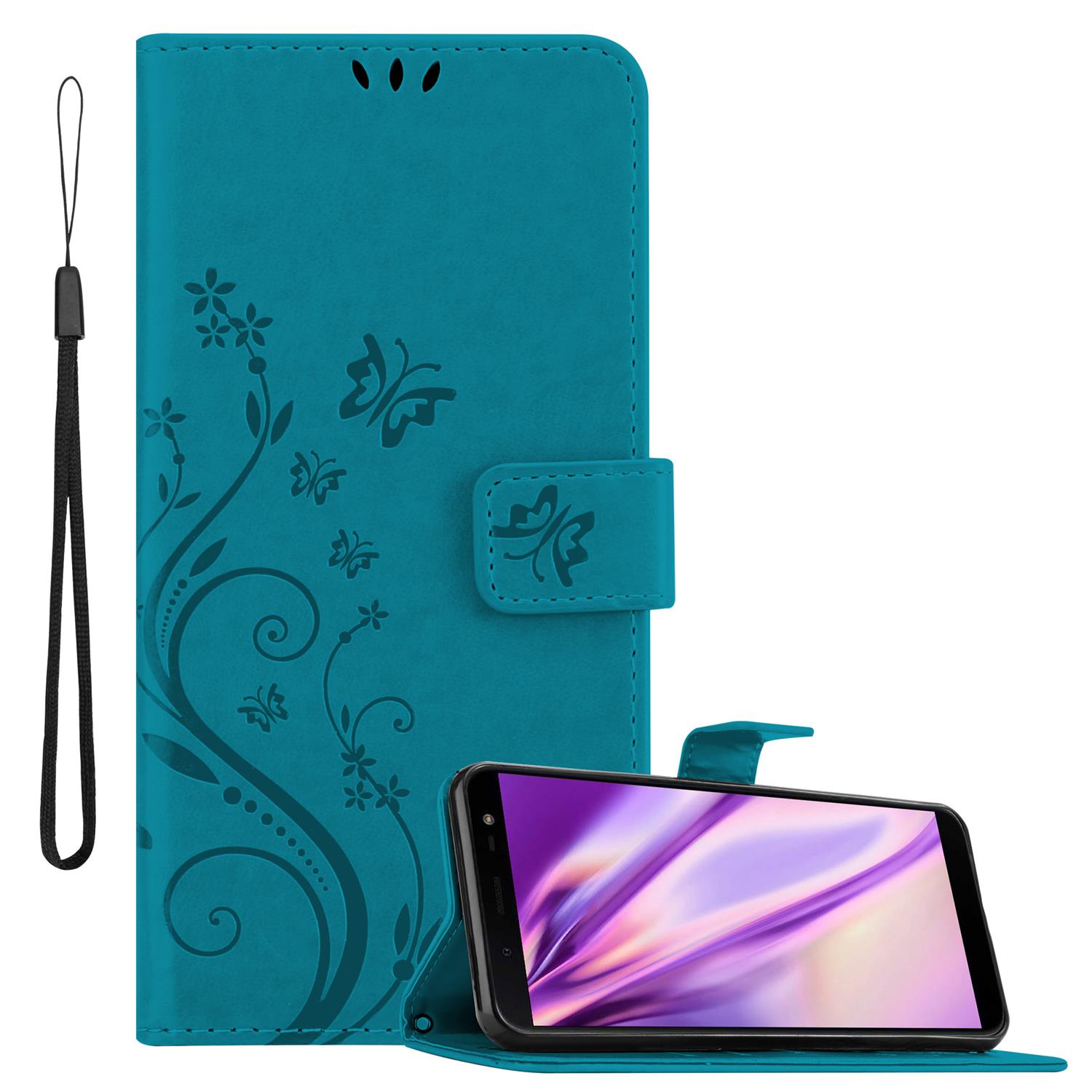 Case Compatible For Galaxy J6 2018 Protective Cover With Magnetic Closure, Stand Function And Card Slots Flip Case Flower Cover Phone Case Foldable Case Book Bag
