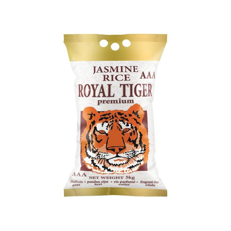 TEMU Royal Tiger Jasmine Rice 5 Kg – Aromatic Fragrant Rice, Lightly Grainy, Perfect For Curries, Bowls & Fried Rice