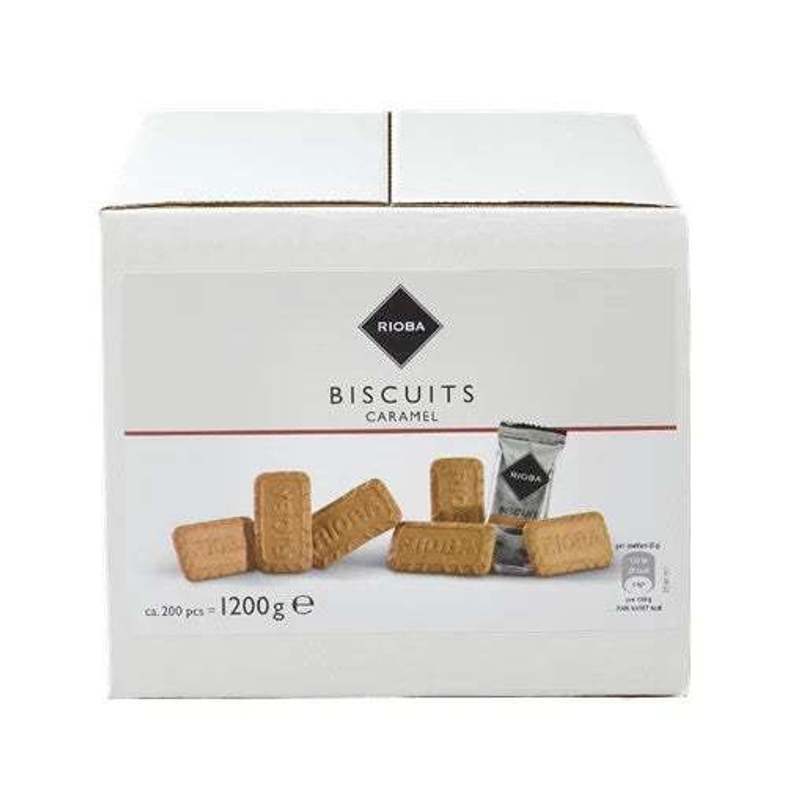 E-shop RIOBA Caramel Cookies 200x 6g | 1, 2kg | Karamellgebäck einzeln verpackt | Gastro