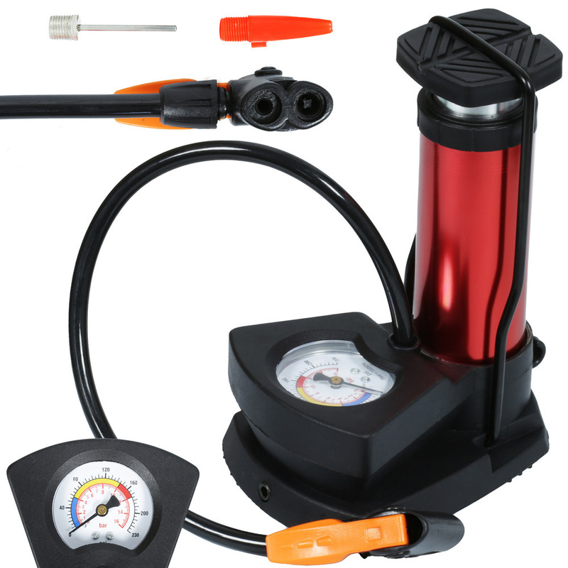 Foot Pump With A Pressure Gauge, For A Bicycle, Mini Car