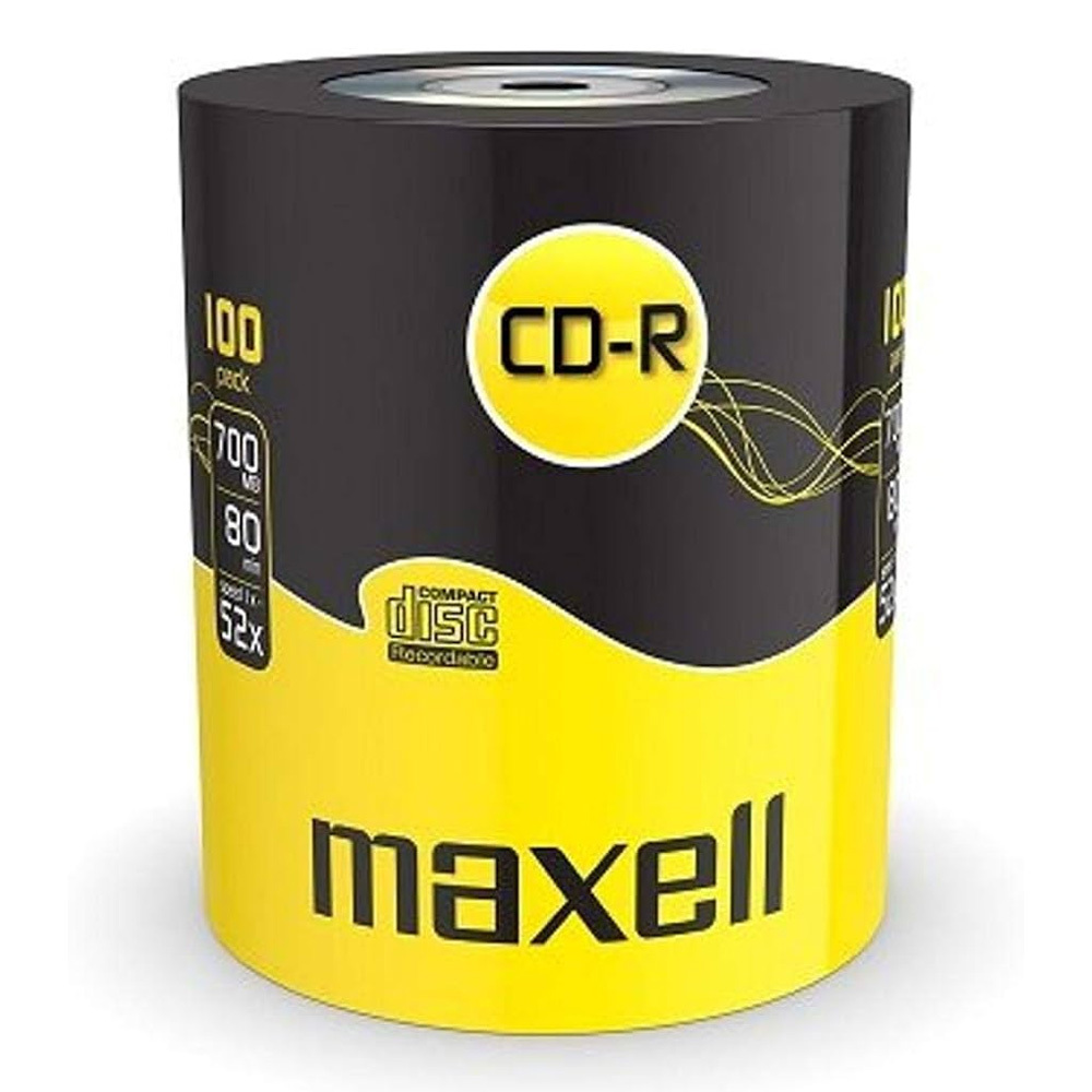 TEMU Maxell 100 , 700mb 80 Minutes 52x In Shrink - 624037