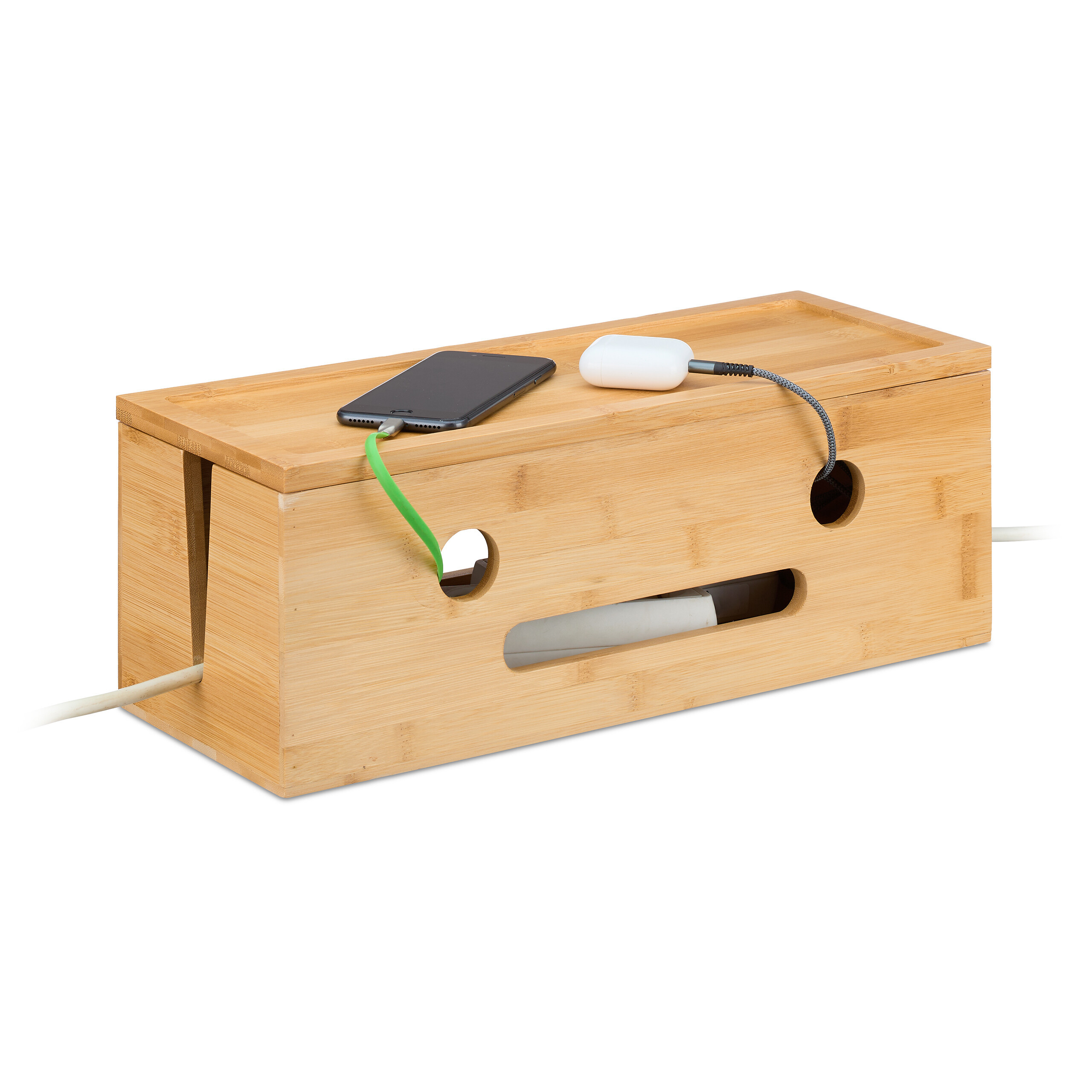 E-shop Kabelbox in Natur - (B)42 x (H)15.5 x (T)16 cm