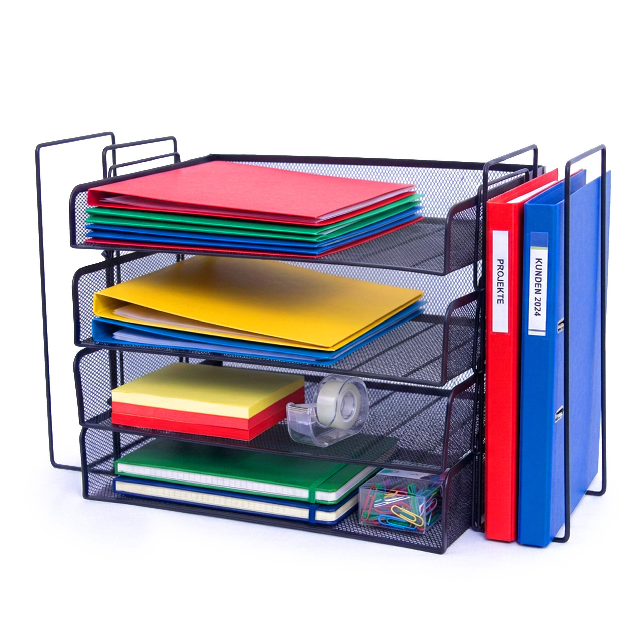 Mail Organizer In Black - (w)49.5 X (h)30 X (d)24.5 Cm