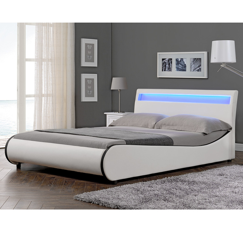 Led Upholstered Bed In Colors And Sizes