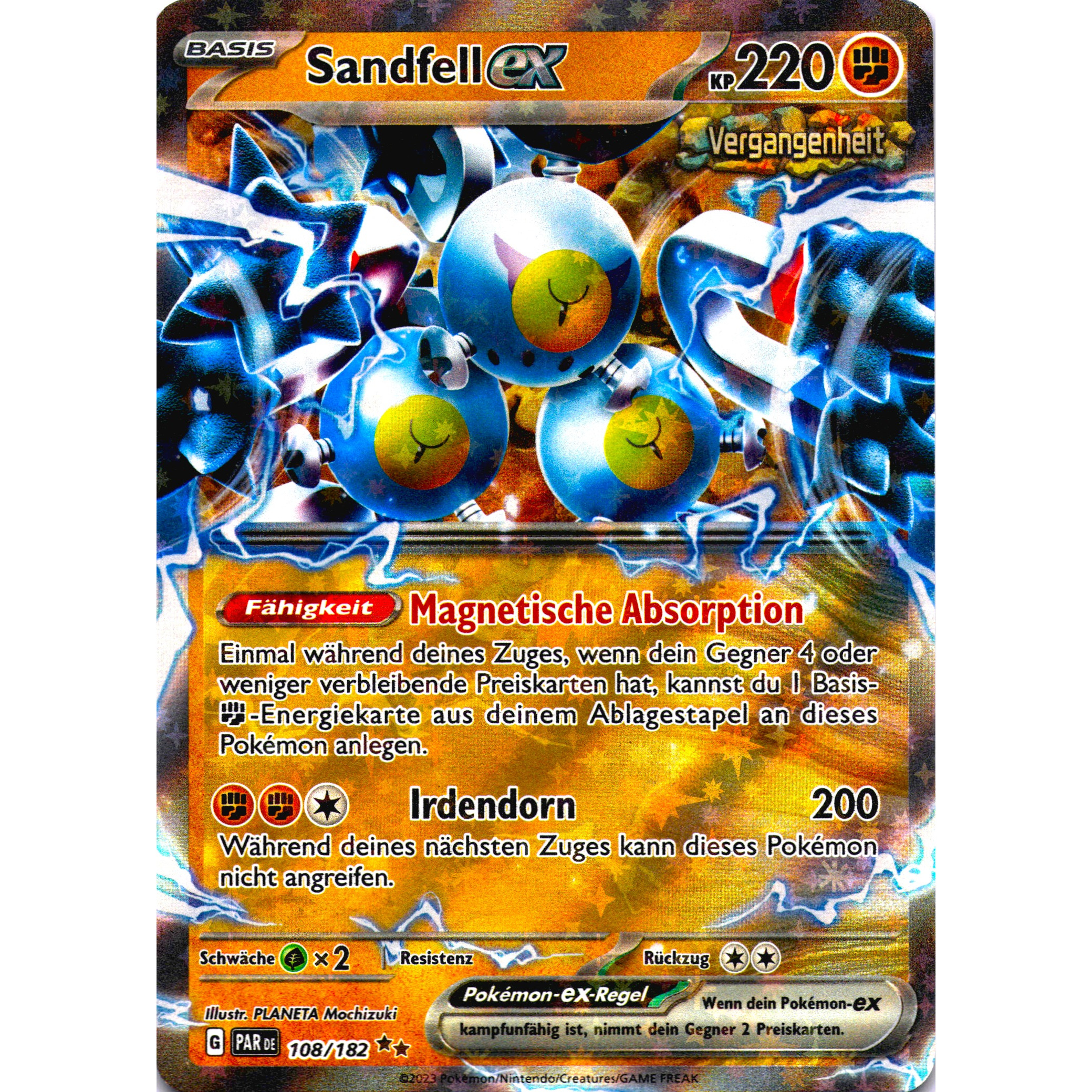 Image of Pokémon Tcg Card - Sandfell Ex - Ultra Rare - German Version - 220 - Near Mint