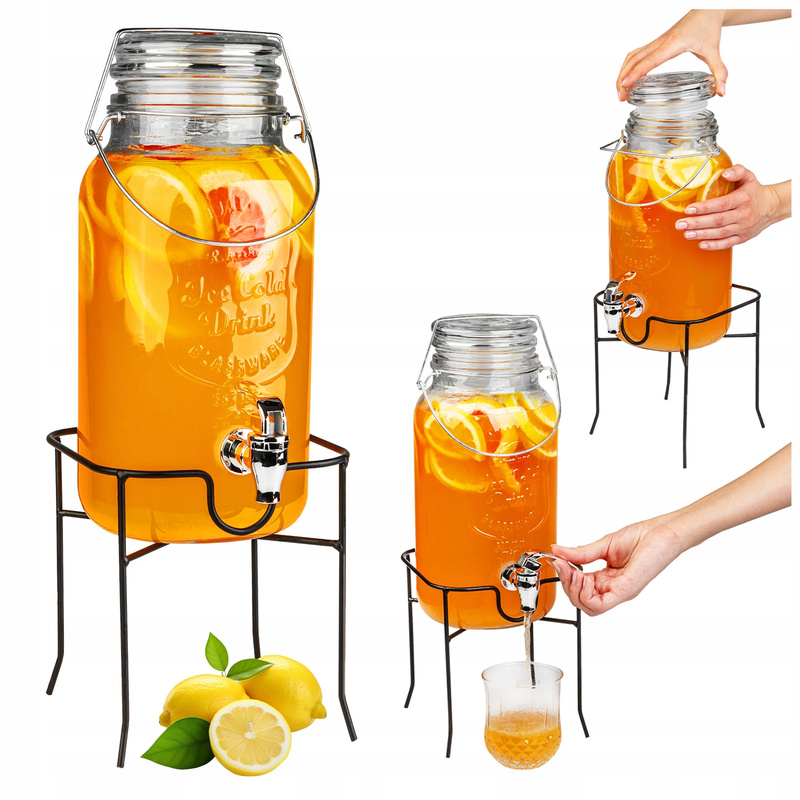 TEMU 4l Lemonade Drink Dispenser With Spigot For Serving Beverages