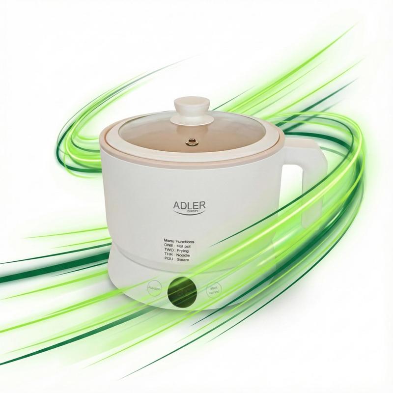 Electric , Multifunctional Kitchen Device, 4 Operating : , Frying, Pasta Cooking, Steaming For Healthy Meals, Coating, Easy To Clean, 1.0 L Capacity.