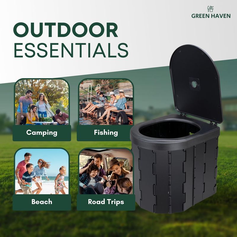 Portable Camping Toilet with Removable Inner Bucket