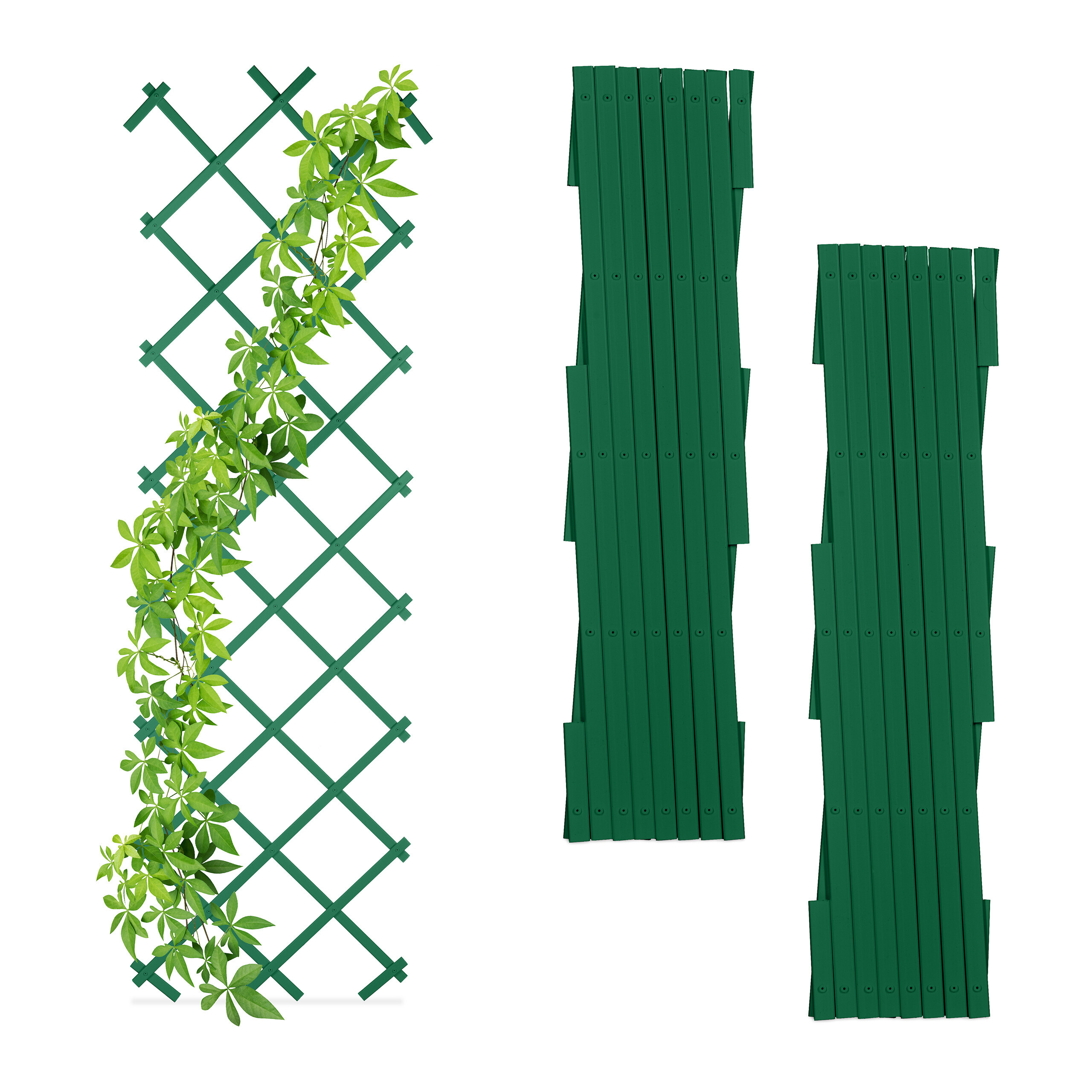 3 X Green Trellis - (w)60 X (h)180 Cm