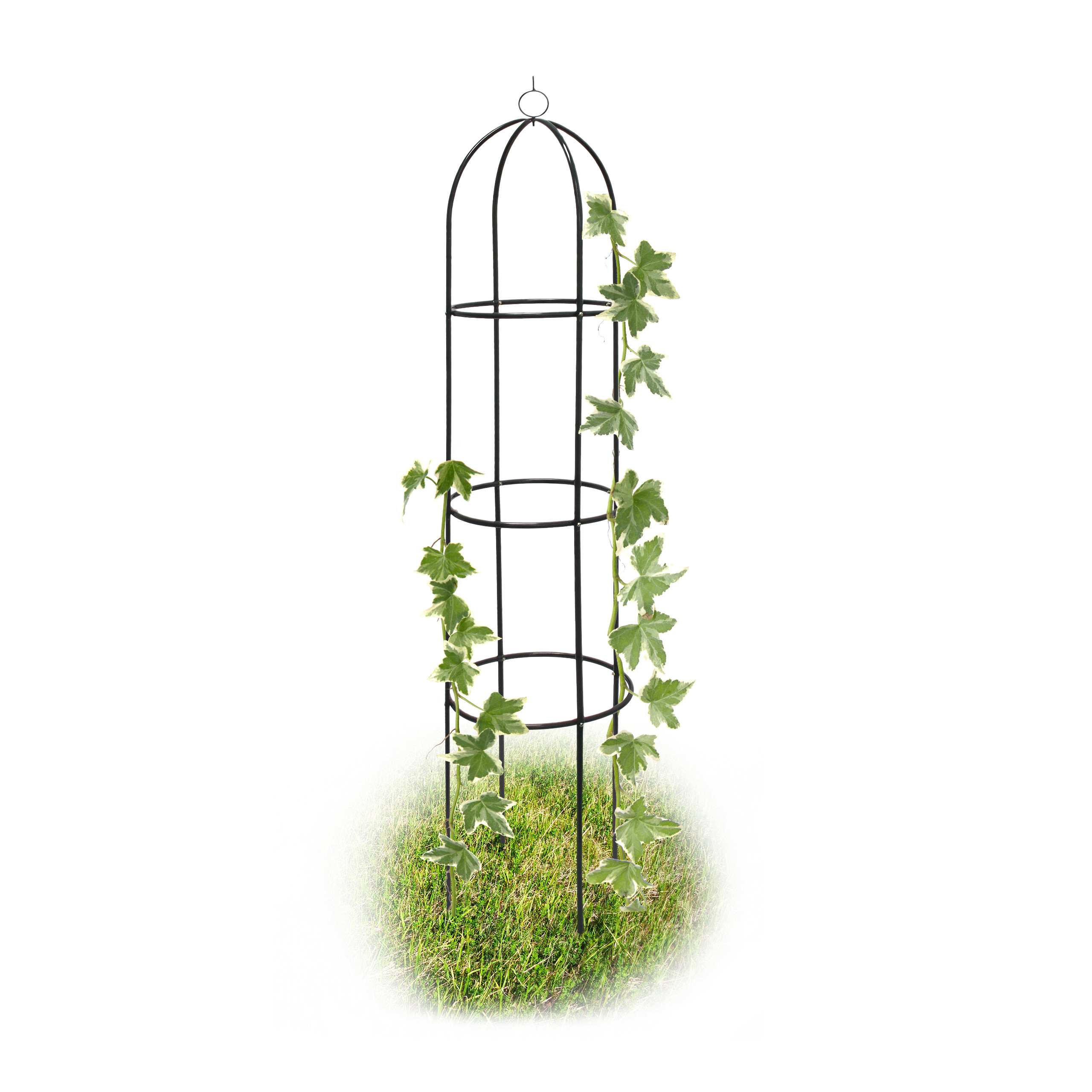 4 X Green Trellis Obelisks - (h)190 X Ø40 Cm