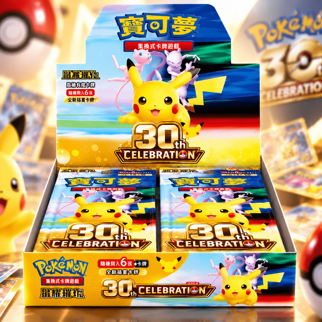 TEMU Scatola Espositiva M6aF per la Celebrazione del 30簞 Anniversario di �� Cinese Tradizionale �� 30簞 Anniversario �� 20 Booster �� 120 Carte