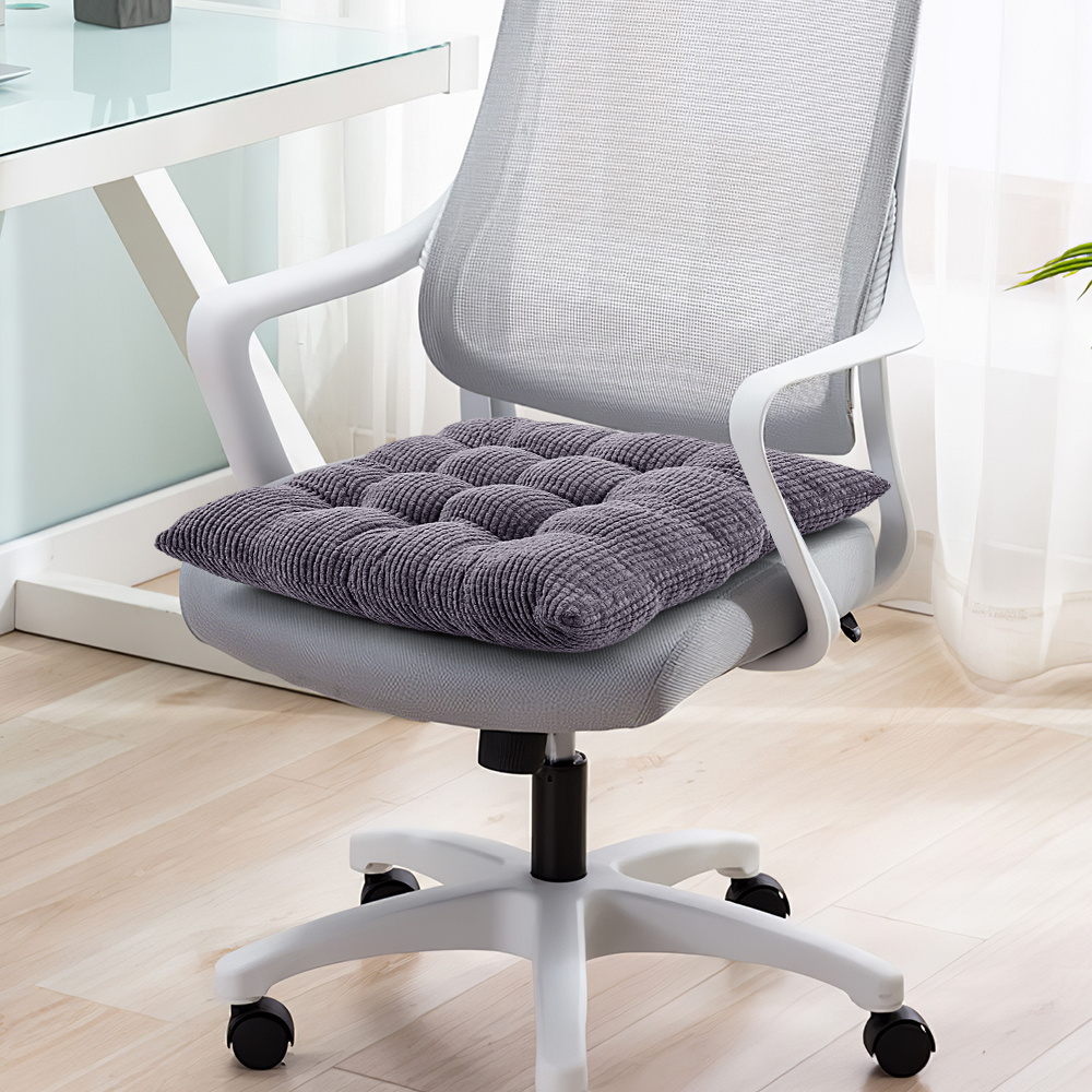 Square Indoor Thick Soft Cushion in Grey