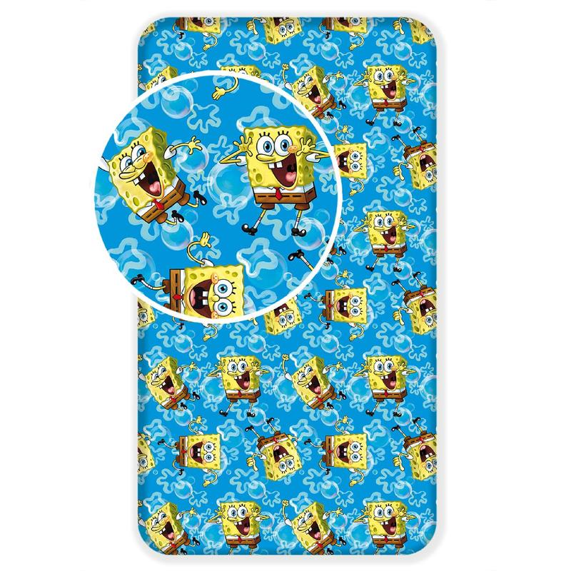 Spongebob Fitted Sheet, Cotton Bed Sheet 90 X 200 Cm