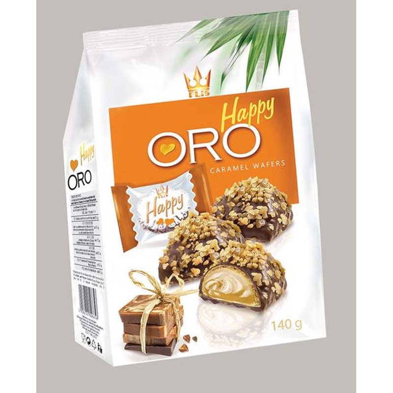 Image of Flis Praliny Waflowe Happy Oro Caramel Flavor 140g